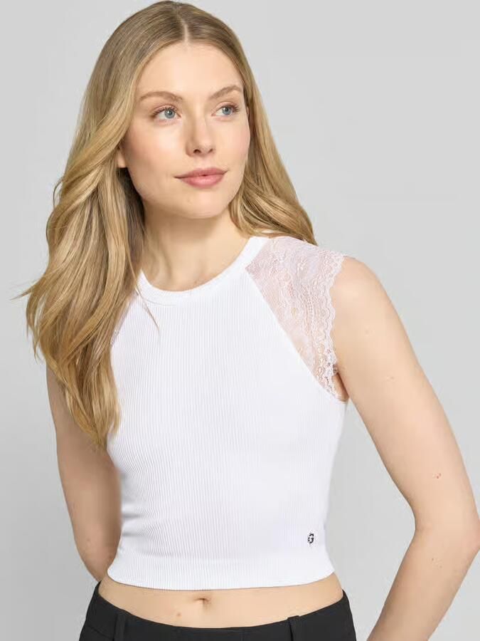 Guess Kort top met kant model 'MILLIE'
