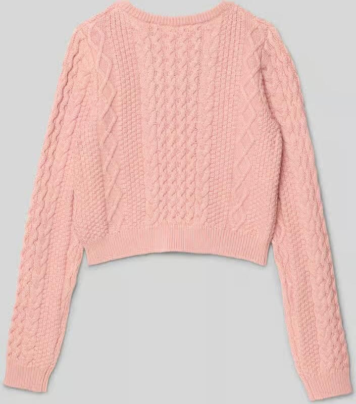 Guess Korte gebreide pullover met labeldetail