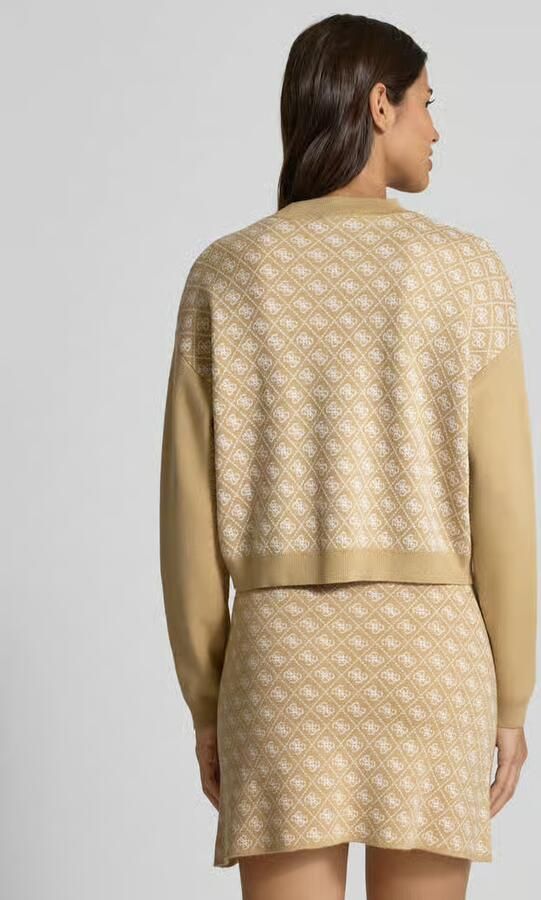 Guess Korte gebreide pullover met ronde hals