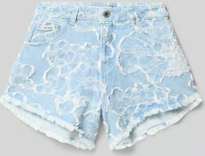 Guess Korte jeans met franjerand en labeldetail - Foto 2