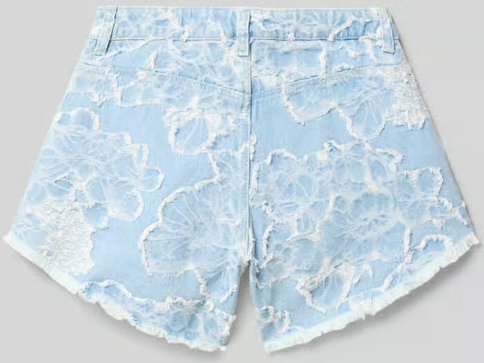 Guess Korte jeans met franjerand en labeldetail