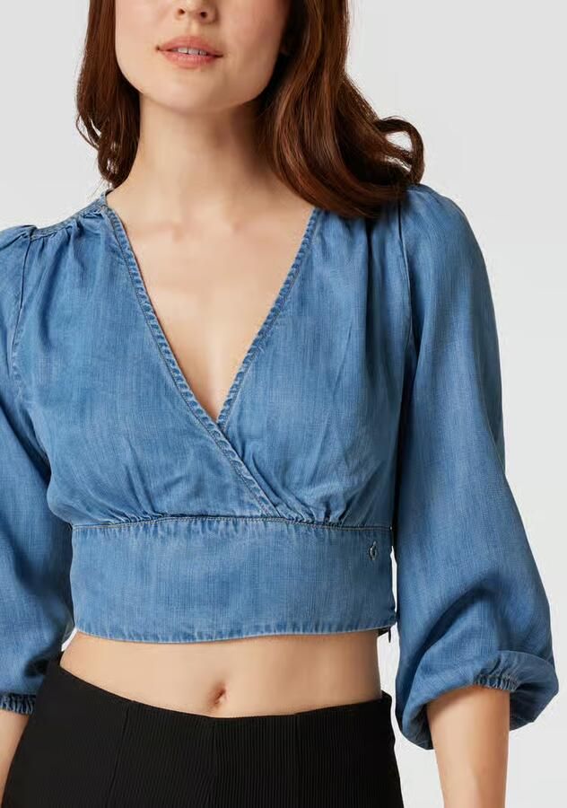 Guess Korte jeansblouse van lyocell