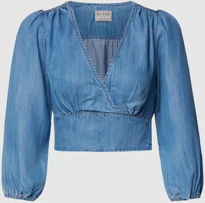 Guess Korte jeansblouse van lyocell - Foto 2