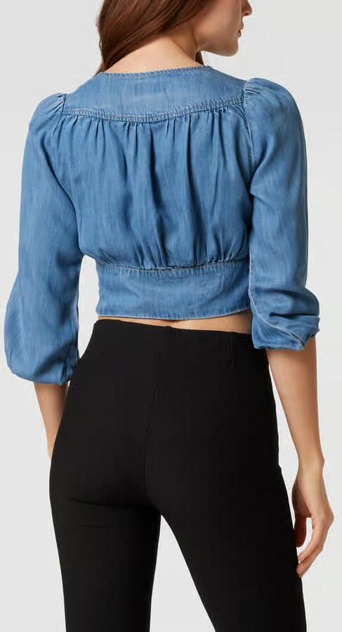 Guess Korte jeansblouse van lyocell