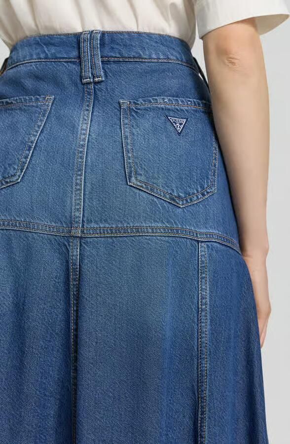 Guess maxirok van lyocellmix in denimlook model 'Nidia'