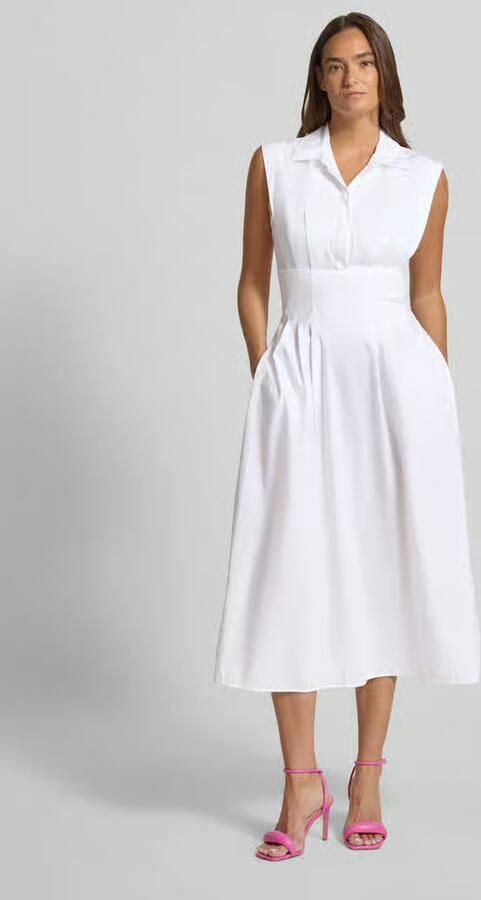 Guess midi-jurk met verdekte knoopsluiting model 'CHERRY' - Foto 3