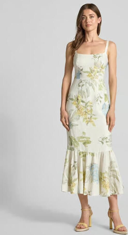 Guess midi-jurk van linnenmix met volantzoom model 'RORY' - Foto 3