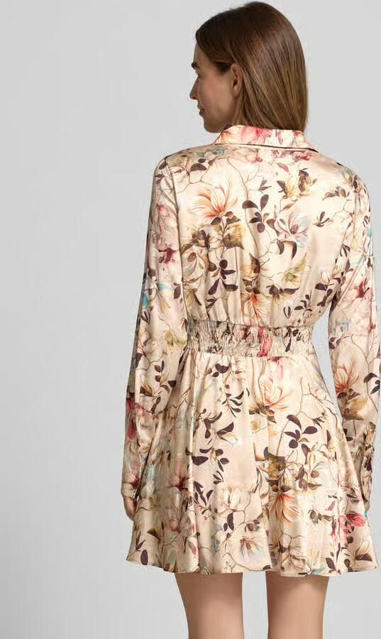 Guess Mini-jurk met V-hals model 'CONCETTA FLARE DRESS'
