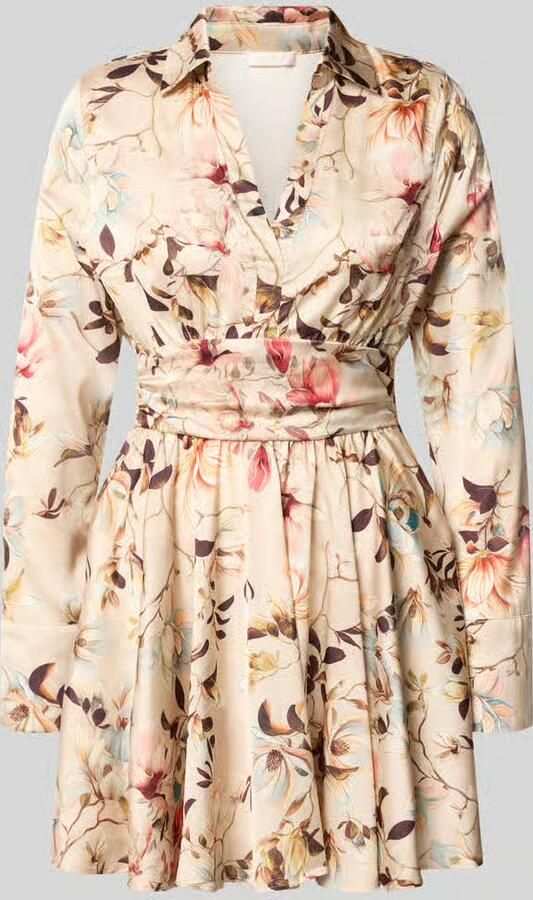 Guess Mini-jurk met V-hals model 'CONCETTA FLARE DRESS'