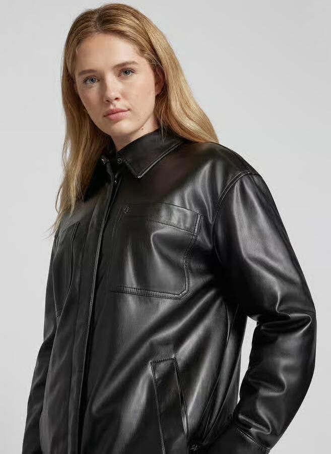 Guess Overhemdblouse in leerlook model 'MAREVA'