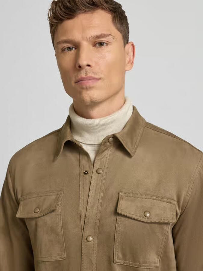 Guess Overhemdjack met kentkraag - Foto 2