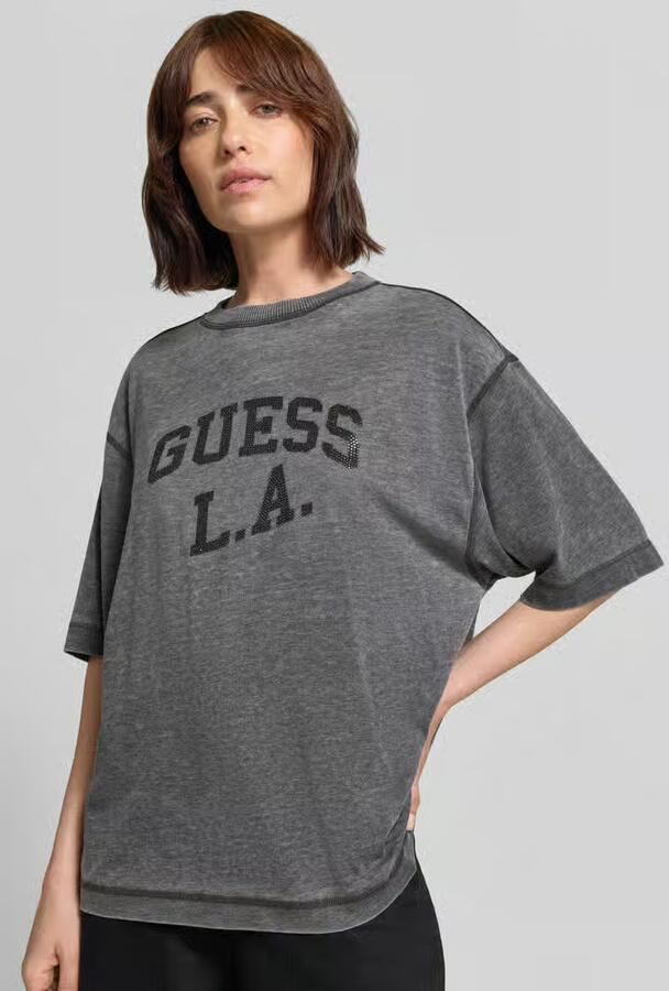 Guess oversized t-shirt met siersteentjes en ronde hals - Foto 2