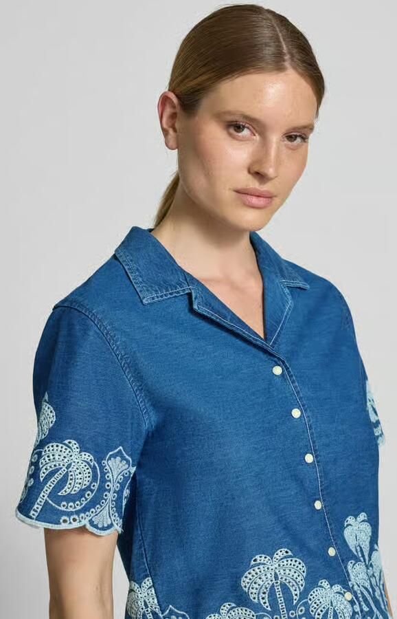 Guess regular fit blouse met stitchings model 'PETRA'