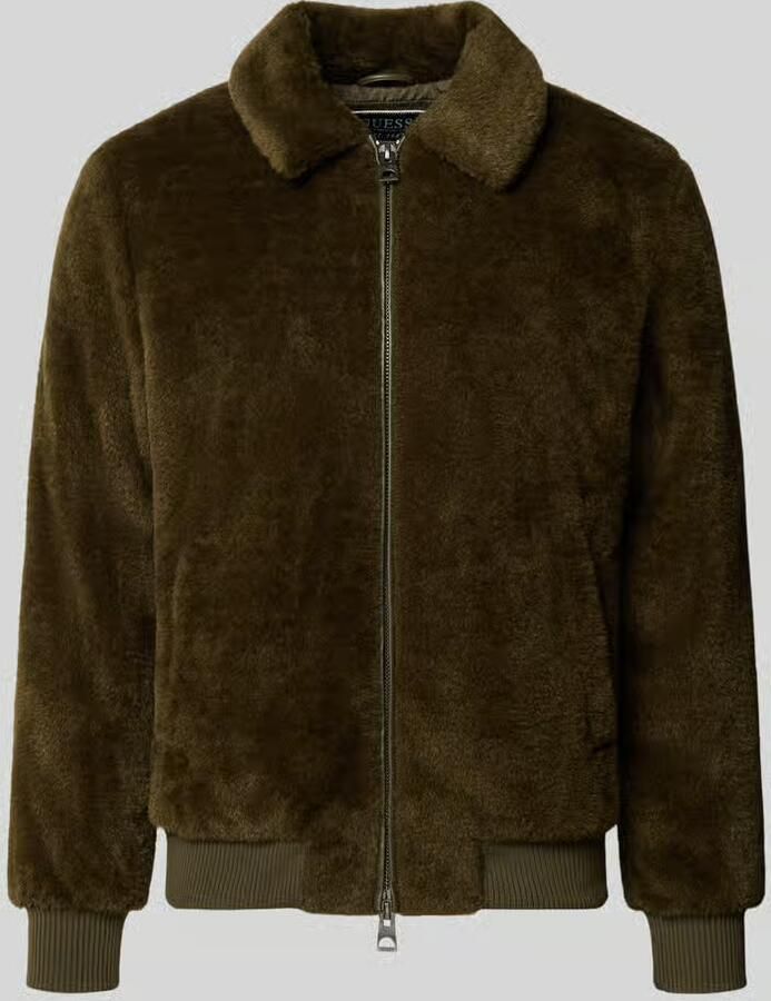 Guess Regular fit bomberjack met tweewegritssluiting