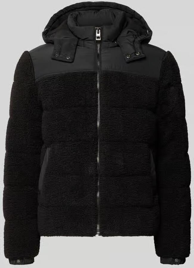 Guess regular fit doorgestikte jas model 'SHEARLING'