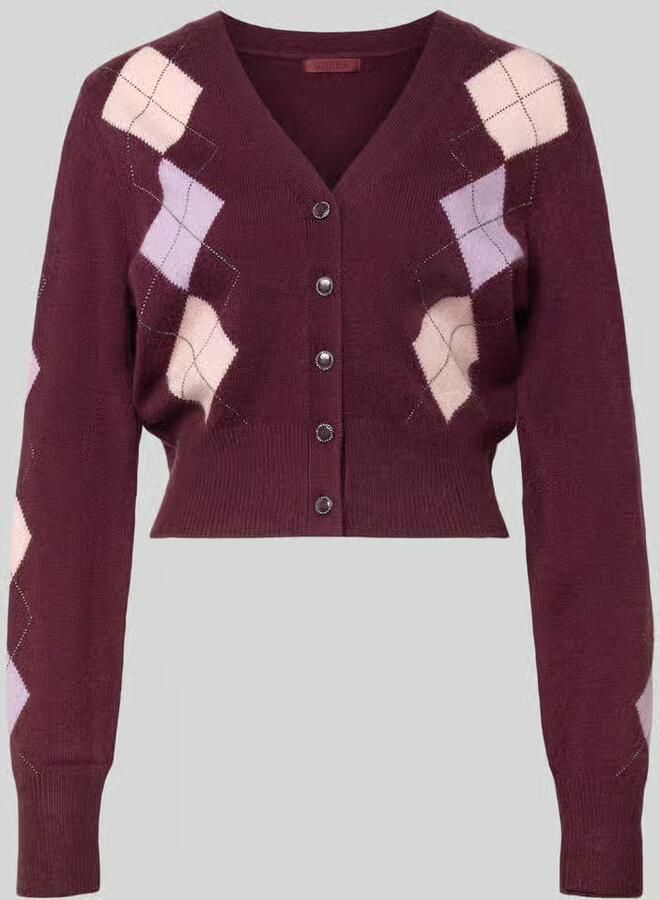 Guess Regular fit gebreid jack van katoenmix model 'GRACIE'