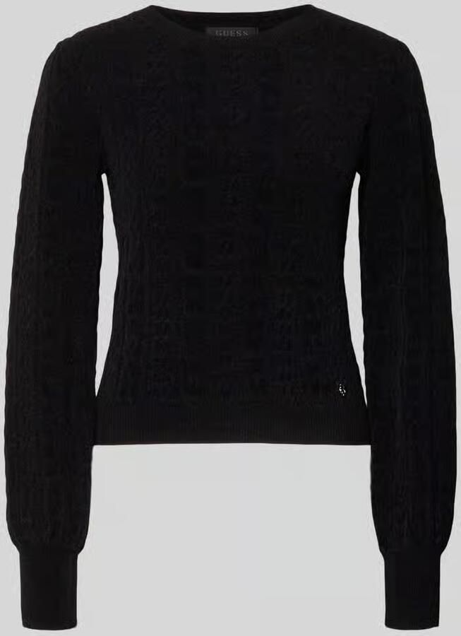 Guess regular fit gebreide trui met kabelpatroon