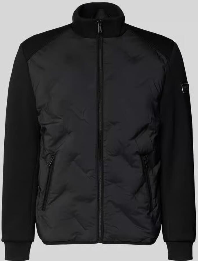 Guess Regular fit gewatteerd jack met opstaande kraag