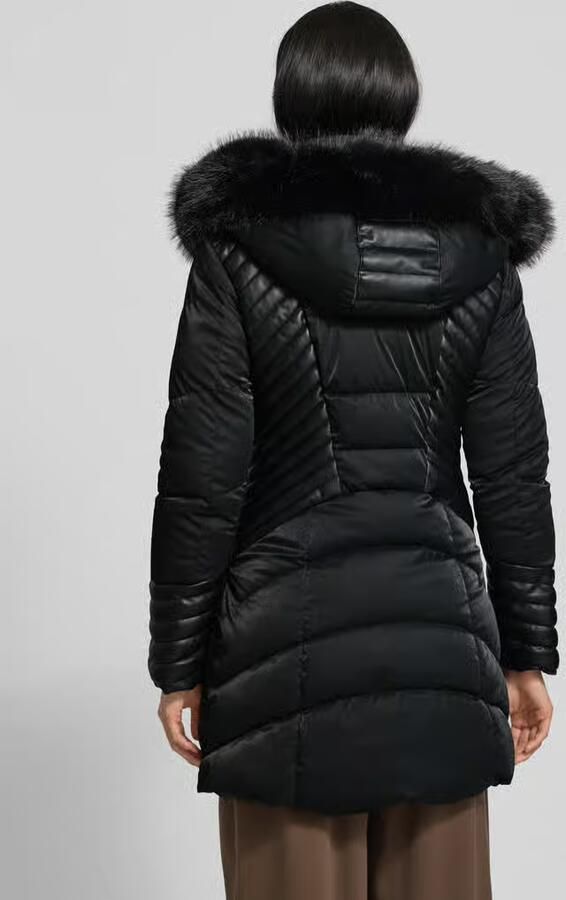 Guess Regular fit gewatteerde lange jas met tweewegsritssluiting model 'Oxana'