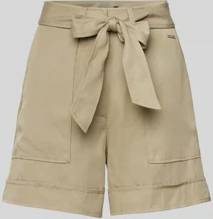 Guess Regular fit korte broek met strikceintuur model 'NEW NINA' - Foto 2