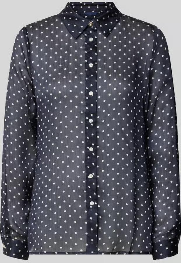 Guess regular fit overhemdblouse in semitransparant design