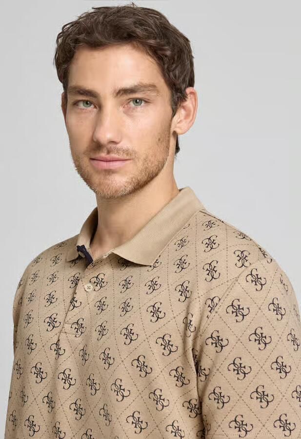 Guess regular fit poloshirt met logomotief