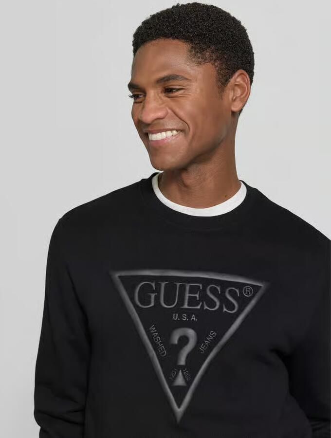 Guess regular fit sweatshirt met logodetail model 'Audley'