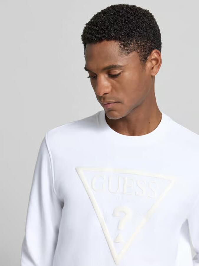 Guess regular fit sweatshirt met logodetail model 'Audley'