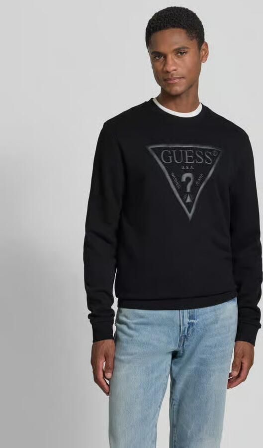 Guess regular fit sweatshirt met logodetail model 'Audley' - Foto 3