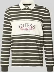 Guess Regular fit sweatshirt met polokraag model 'JACQUARD'