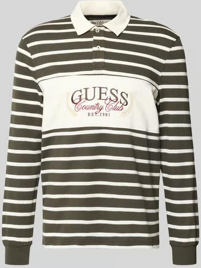 Guess Regular fit sweatshirt met polokraag model 'JACQUARD' - Foto 2