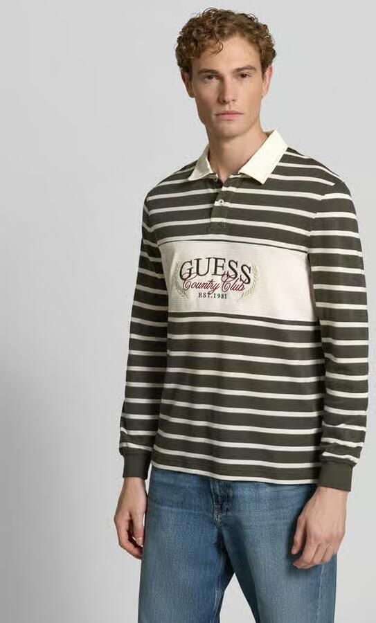 Guess Regular fit sweatshirt met polokraag model 'JACQUARD' - Foto 3