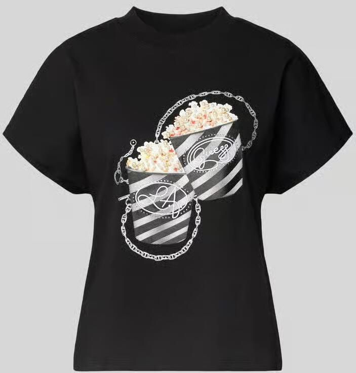 Guess Regular fit T-shirt met siersteentjes model 'Popcorn'