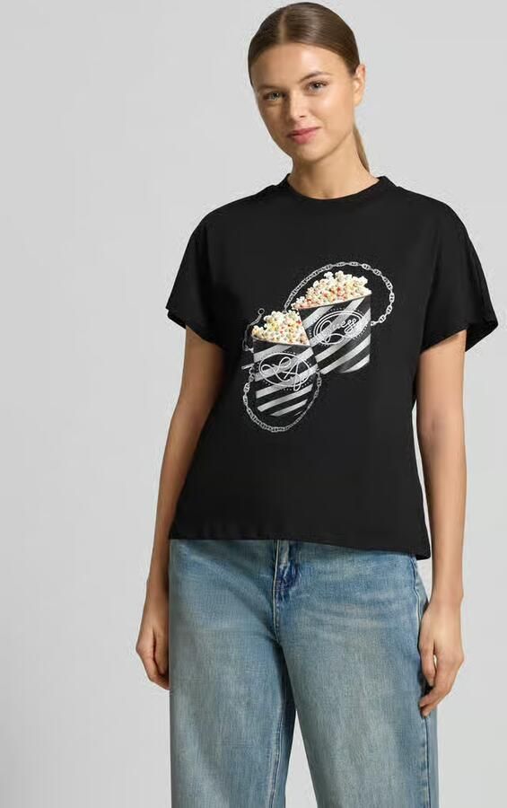 Guess Regular fit T-shirt met siersteentjes model 'Popcorn' - Foto 2