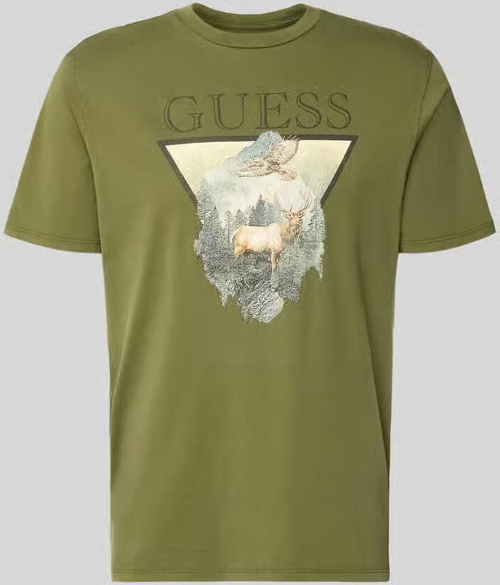 Guess Regular fit t-shirt van puur katoen met motiefprint