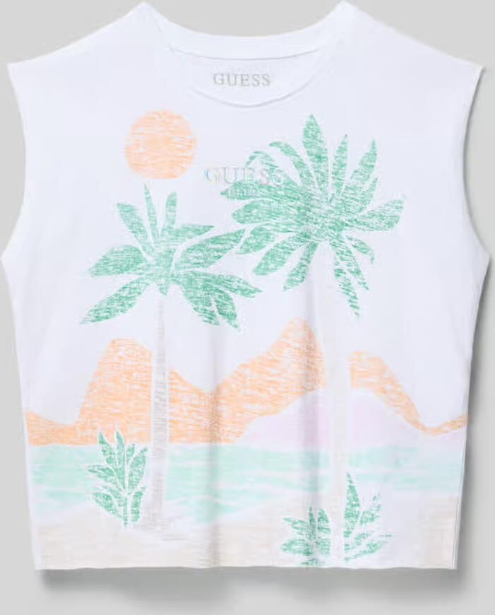 Guess Regular fit tank top met logo-applicatie - Foto 2