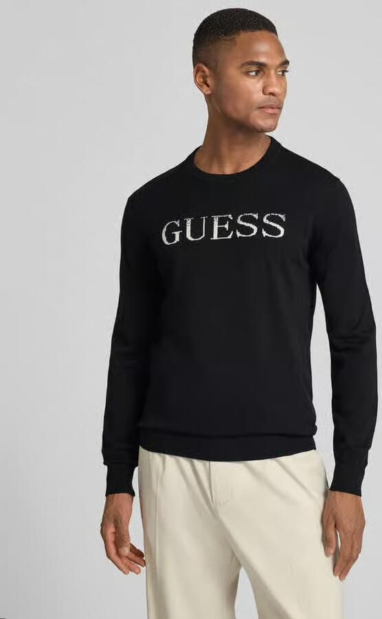 Guess Regular Fit trui in brei-look model 'Kane' - Foto 2