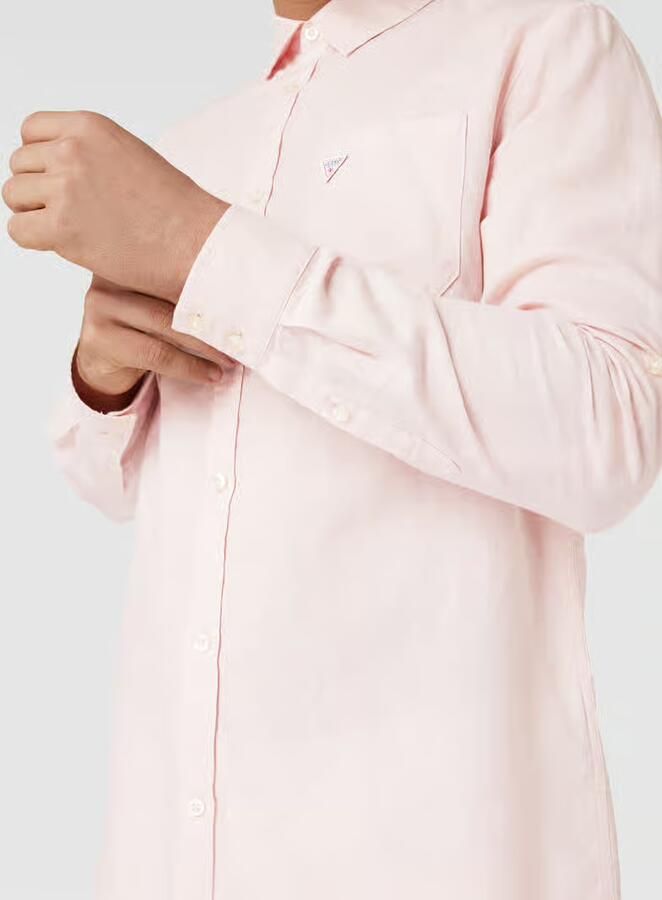 Guess Regular fit vrijetijdsoverhemd met labelpatch - Foto 2