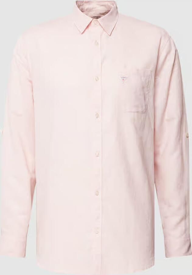 Guess Regular fit vrijetijdsoverhemd met labelpatch