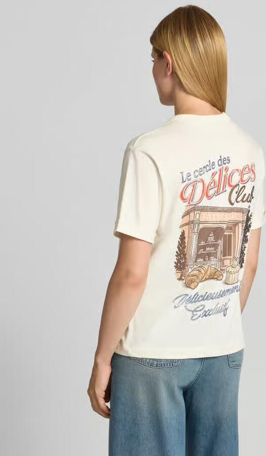 Guess relaxed fit T-shirt met siersteentjes model 'Emotional' - Foto 3
