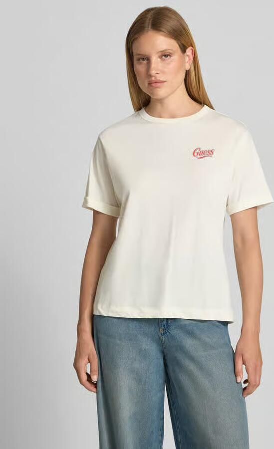 Guess relaxed fit T-shirt met siersteentjes model 'Emotional' - Foto 2