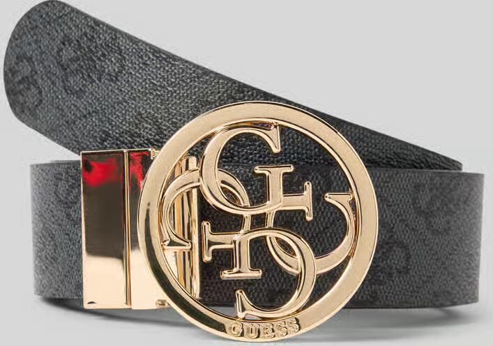 Guess Leren riem met all-over logomotief model 'NOELLE'