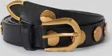 Guess Riem van leer met logo-embossing