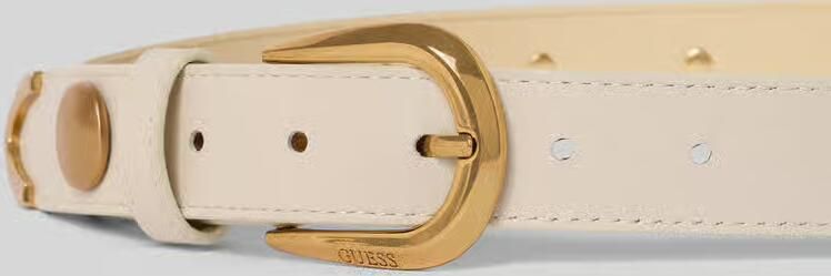 Guess Riem van leer met logo-embossing