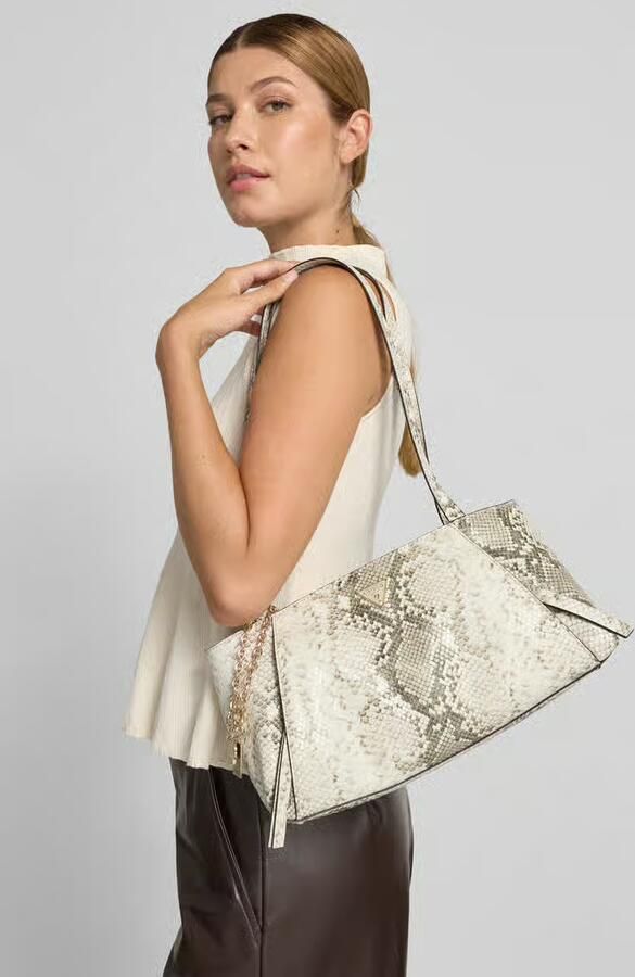 Guess Schoudertas met all-over slangenprint model 'Devon' - Foto 2