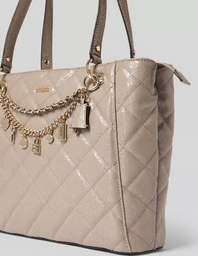 Guess schoudertas met kettingdetail model 'LIBBY NOEL TOTE'