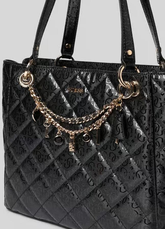 Guess schoudertas met kettingdetail model 'LIBBY NOEL TOTE'