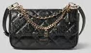 Guess schoudertas met labelapplicatie model 'LIBBY'
