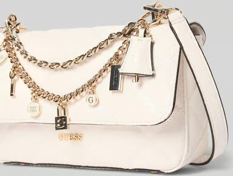 Guess schoudertas met labelapplicatie model 'LIBBY'