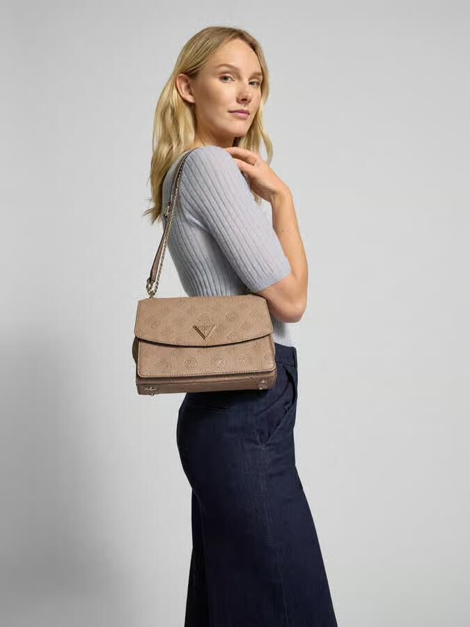 Guess Schoudertas met structuurmotief met label model 'CRESIDIA' - Foto 2